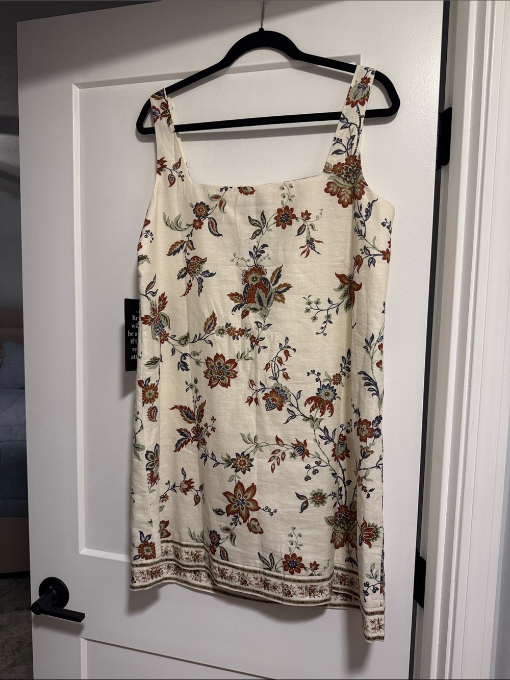 Tuckernuck & Studio McGee Cream Floral Chintz Dress with Terracotta & Navy - Picture 3 of 3